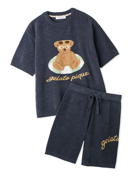 ジェラートピケ ベアジャガードセット ONLINE限定】【HOMME】 サマーベアジャガードプルオーバー&ロゴ