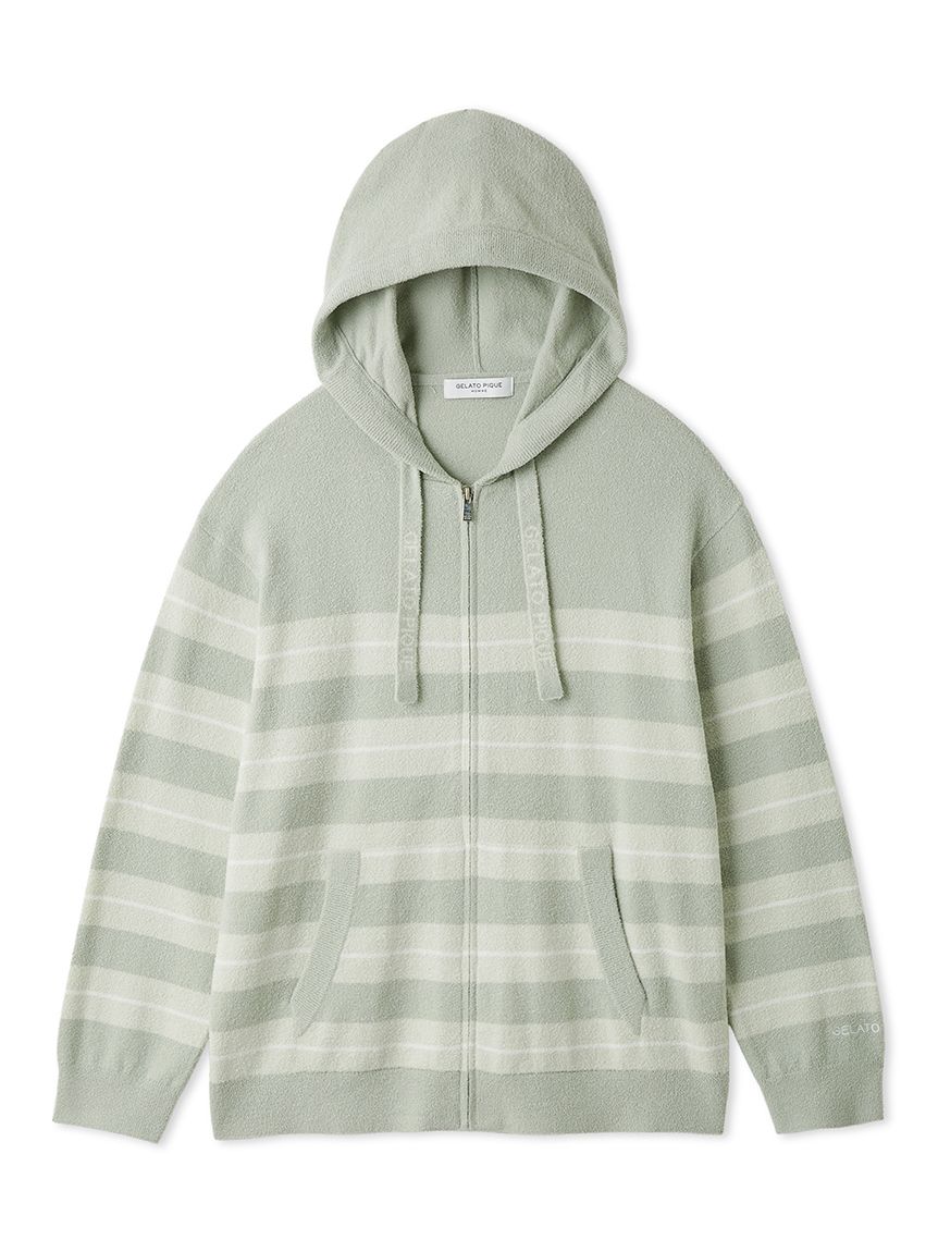 スムース/サマー・バケーション HOMME】【接触冷感】スムーズィーliteクールランダムボーダーパーカ