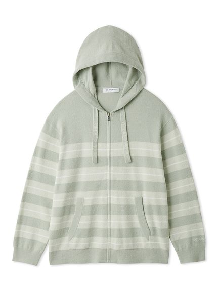 HOMME】【接触冷感】スムーズィーliteクールランダムボーダーパーカ