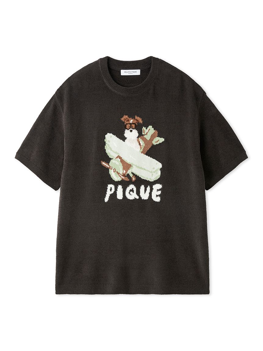 ヒラノトシユキ】【HOMME】エアリーモコPLANEDOGジャガードプル