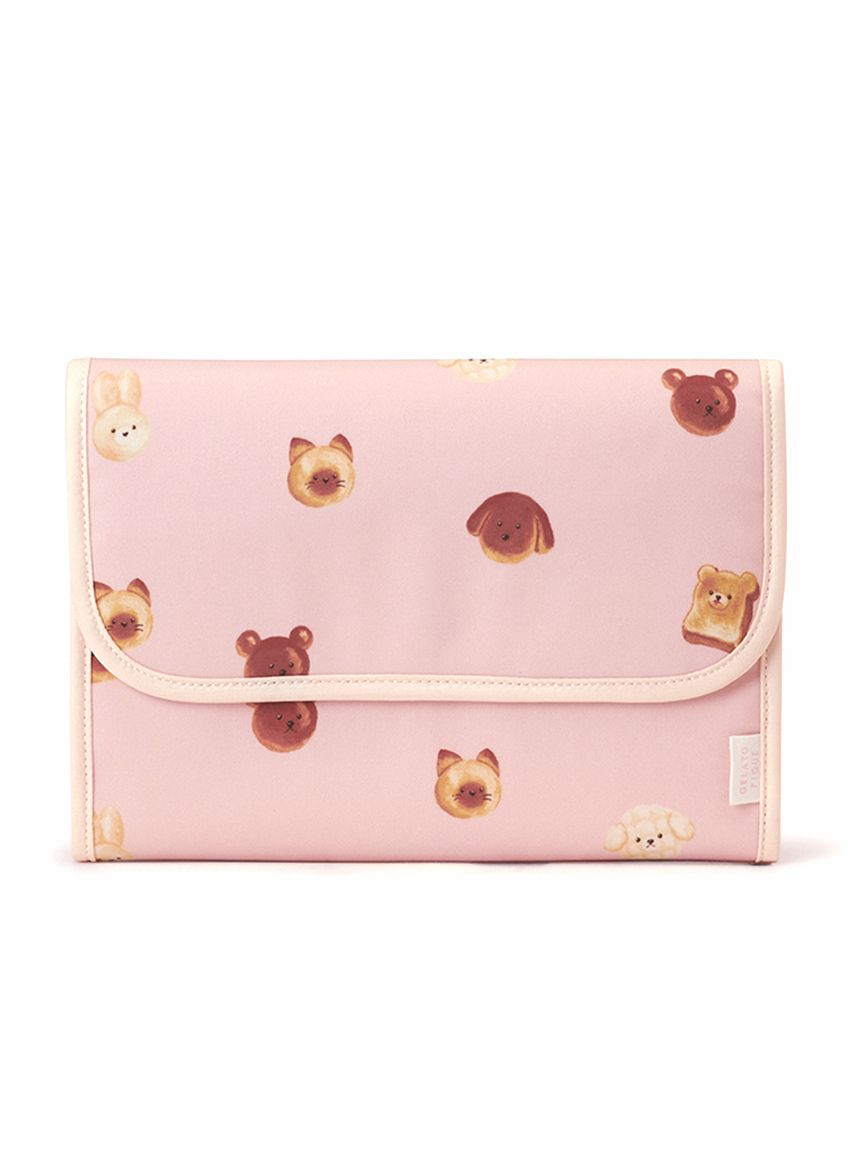 FEHER 猫刺繍 母子手帳ケース ピンク 抗菌防臭】アニマルブレッド母子手帳ケースM(その他)｜ルームウェア