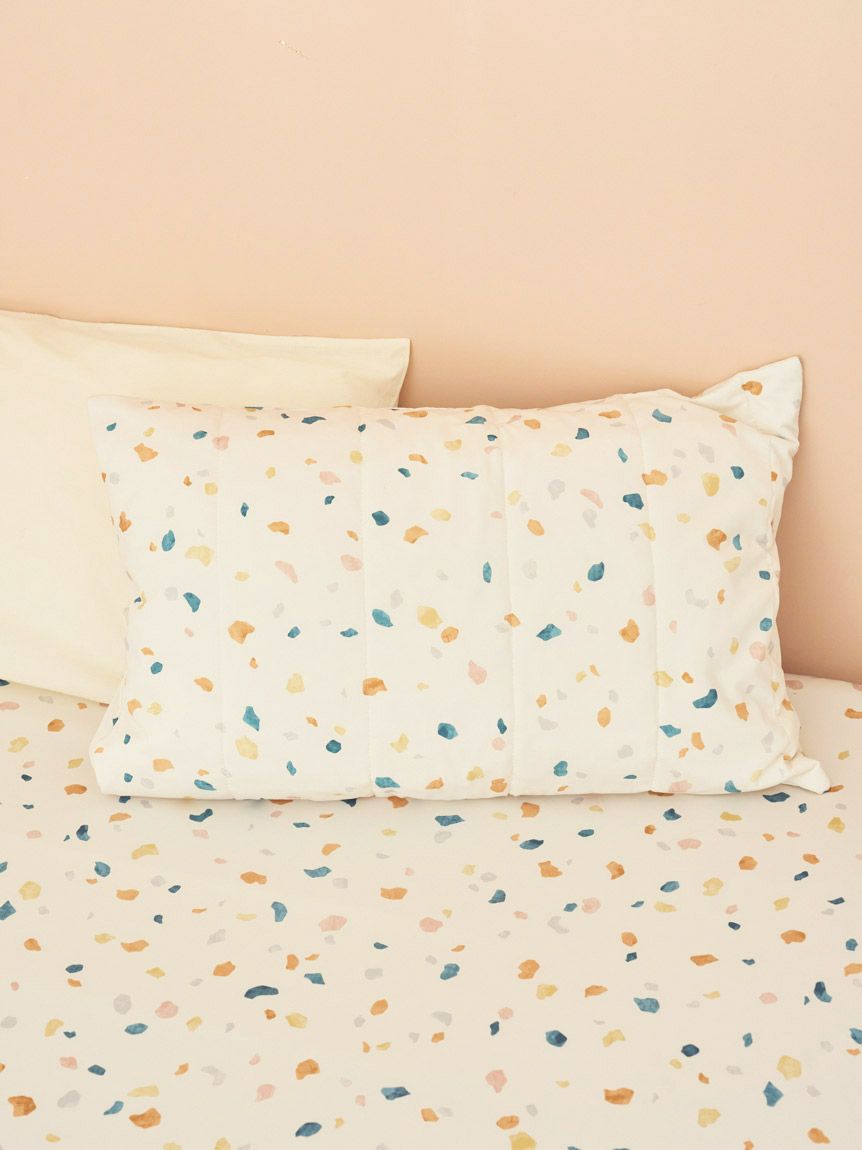 【海外配送可】【送料無料】 Sleep】テラゾー柄 抗菌加工接触冷感ピローケース(枕カバー シーツ・カバー