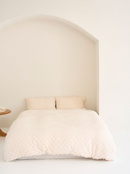 Sleep】エンボス雲柄 キルトケット(ブランケット・タオルケット