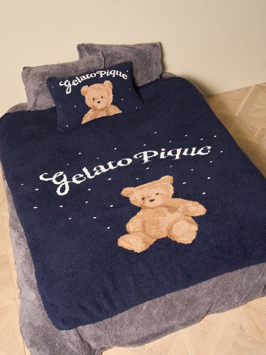 ジェラートピケ 「Sleep」「HOLIDAY」ベアジャガードマルチカバー Sleep】【HOLIDAY】 スノーベア ジャガードマルチカバー(ブランケット
