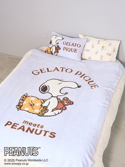 布団・毛布 gelato pique Sleep】ハートロゴちび刺繍 毛布(ブランケット・タオルケット