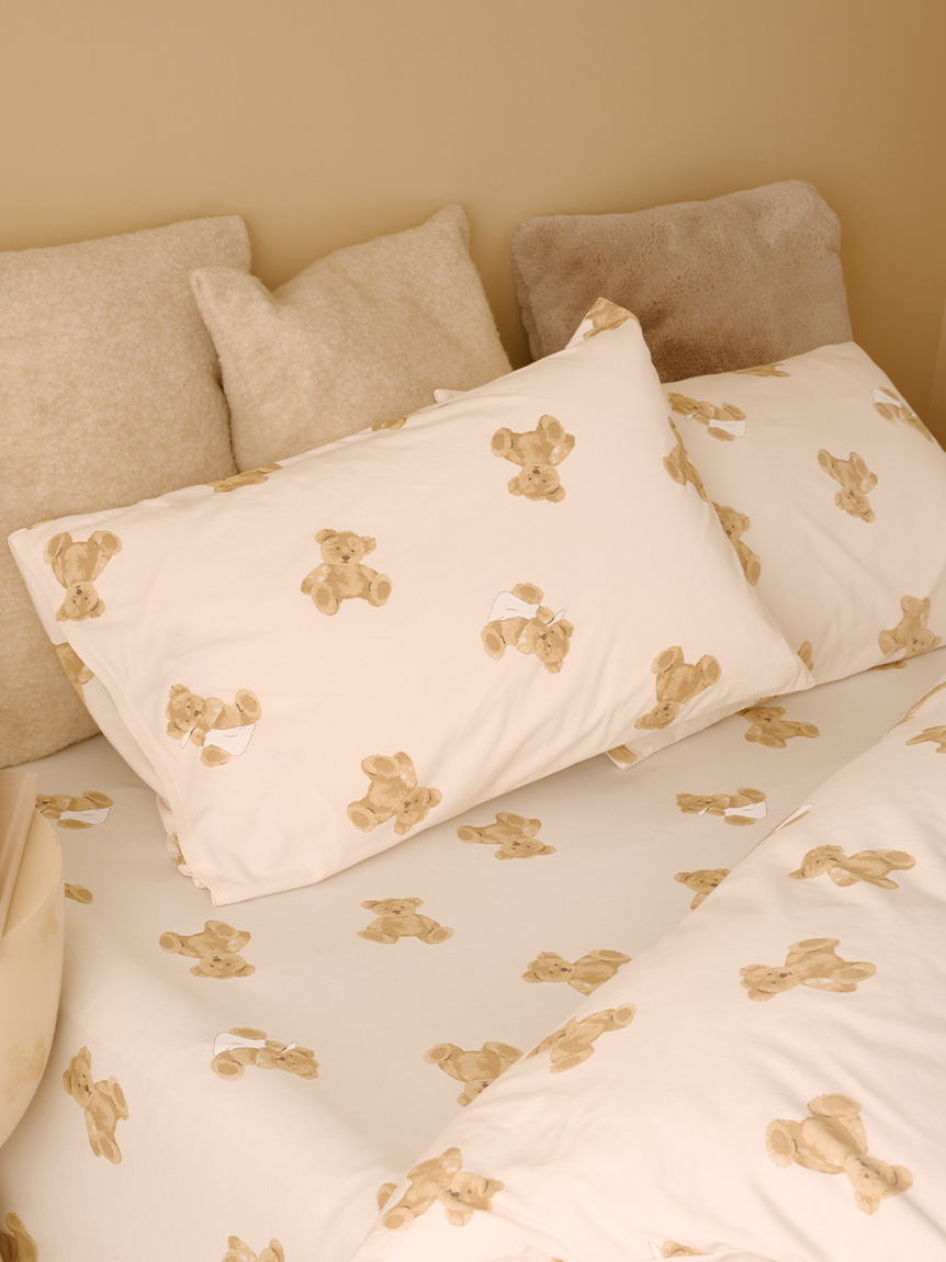 gelato pique クマ柄枕カバー gelato pique - 新品ジェラートピケ♡3カラーベア ジャガード ピロー