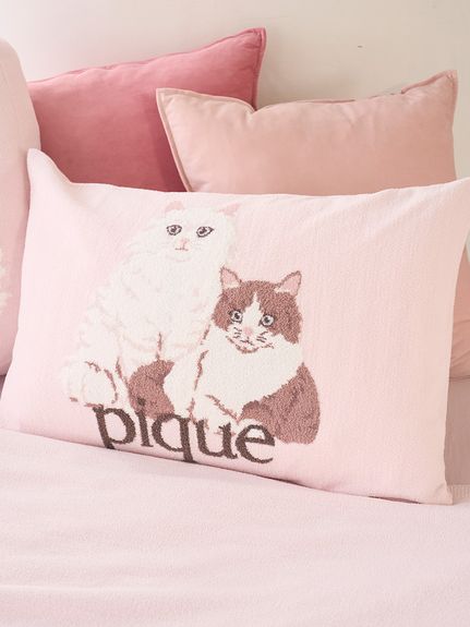 新品　ジェラートピケ　枕カバー　猫 ジェラートピケ枕布団カバー猫シングル