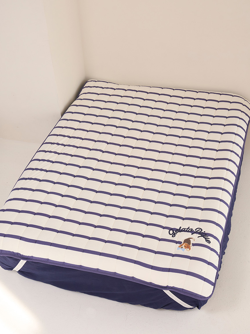 【新品未使用】ジェラピケ　接触冷感敷きパッド　セミダブル　シロクマ　ブルー Sleep】【UNISEX】プレイフルDOG敷きパッド(セミダブル)(ボックス