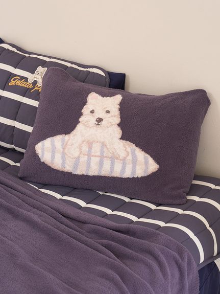 Sleep】【UNISEX】エアリーモコプレイフルDOGジャガードピローケース