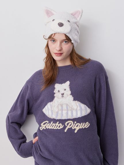 Sleep】【UNISEX】ベビモコプレイフルDOG吸水キャップ(クッション
