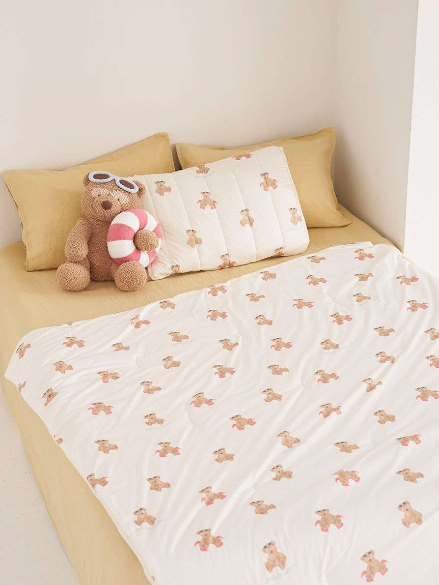 Sleep】【接触冷感】【抗菌防臭】サマーベア柄もちもちリバーシブル