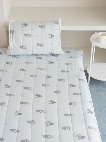 新品未開封ジェラート ピケアイスロゴキルト接触冷感敷きパッド(セミダブル) Sleep】【接触冷感】【抗菌防臭】DOG柄敷きパッド（シングル