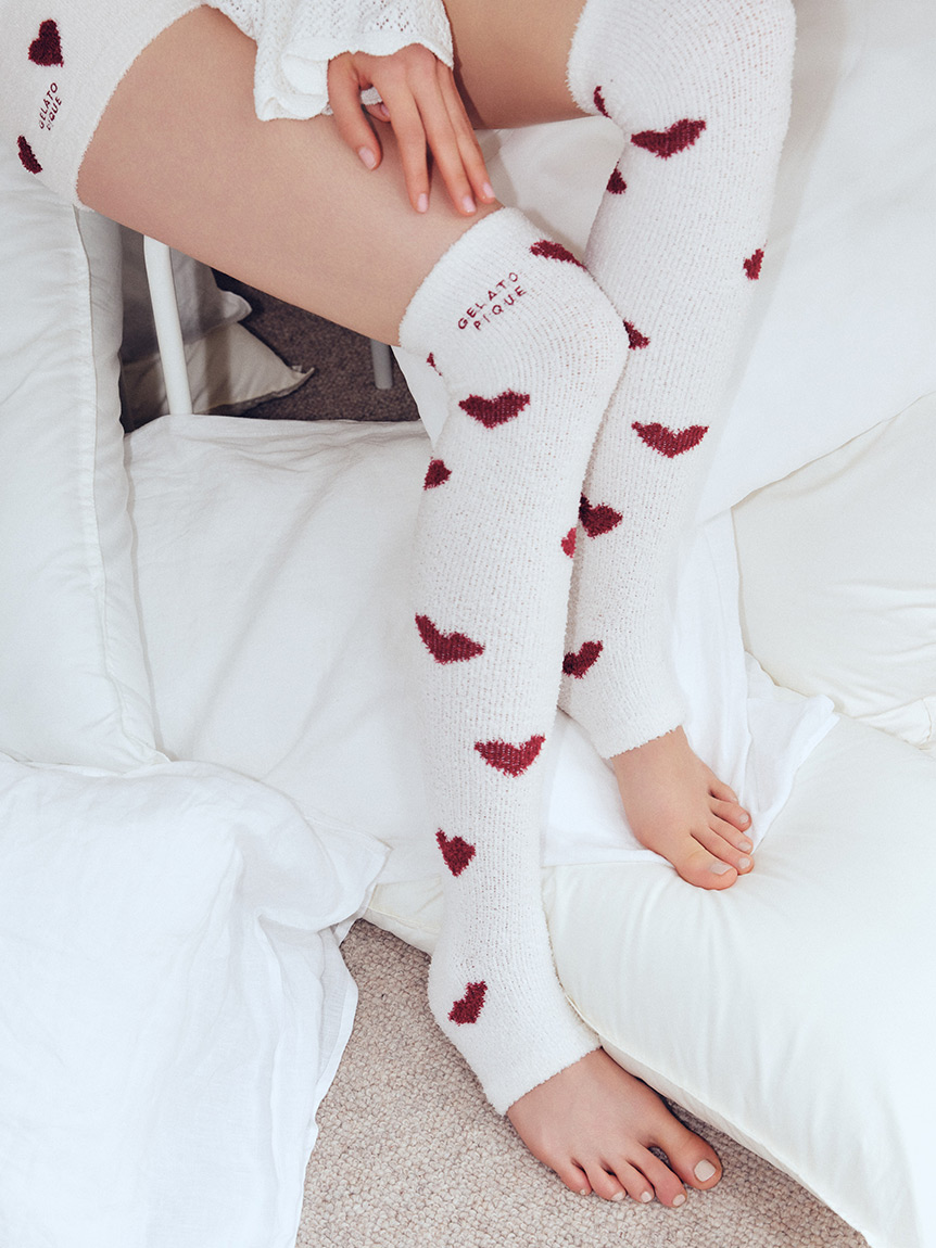 ONLINE限定】【Sleep】ハート柄着圧ソックス(クッション・グッズ