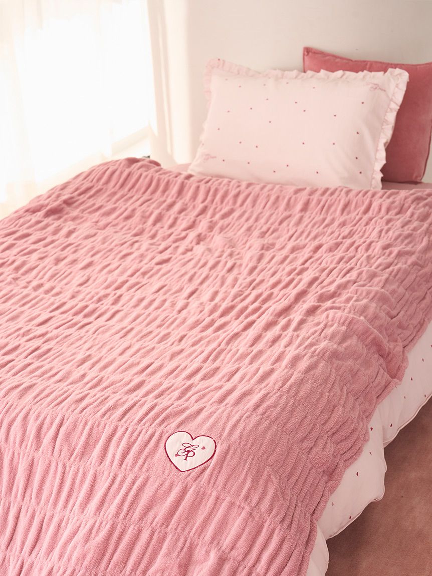 r*y様 PINK HOUSE パッチワーク タオルケット Sleep】くしゅくしゅタオルケット(ブランケット・タオルケット