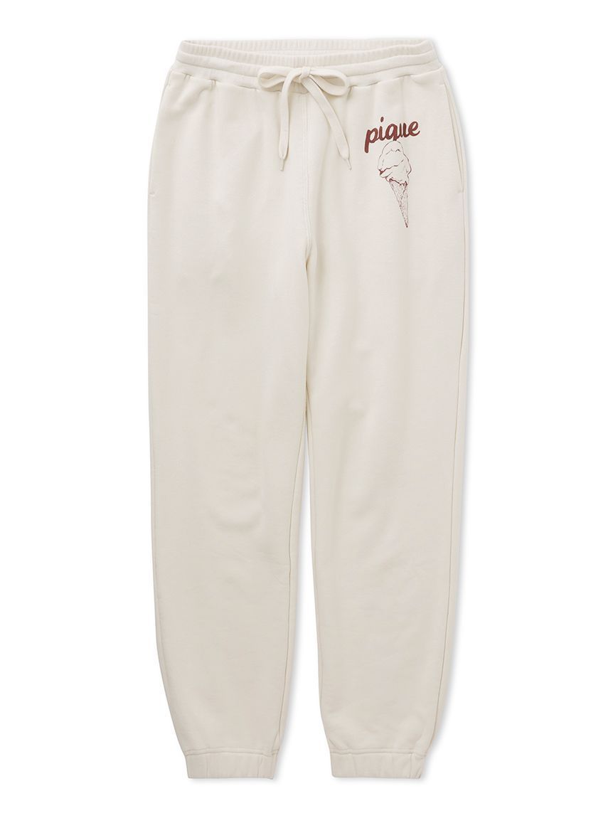 ♡ジェラートピケ UNISEX 裏毛ワンポイントプルオーバー＆総柄ロングパンツ♡ gelato pique ジェラートピケ UNISEX 裏毛ワンポイントプル