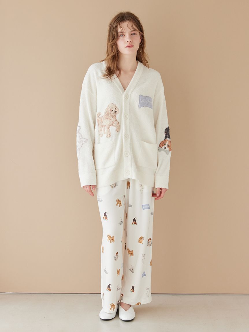 UNISEX】プレイフルDOG柄ロングパンツ(ボトムス)｜ルームウェア