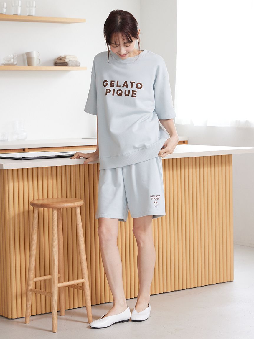 UNISEX】裏毛ワンポイント刺繍ハーフパンツ(ボトムス)｜ルームウェア