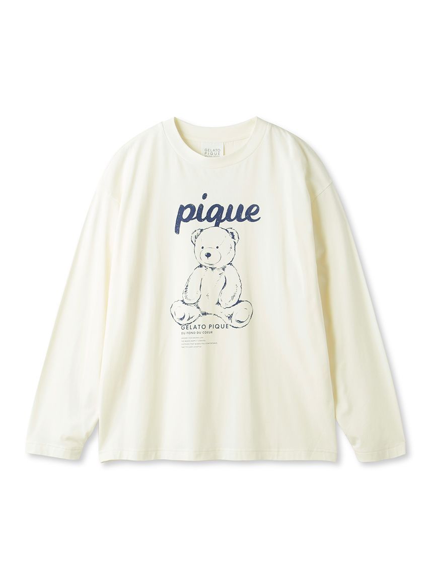 ジェラートピケ　アイスクリームワンポイントTシャツ&ロングパンツ　ブルー ジェラートピケ gelato pique アイスクリームワンポイントT