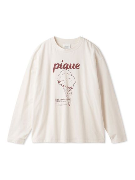 ジェラートピケ gelato piqueベアワンポイントロンT（Ｌサイズ）PMCT225253 gelato pique「接触冷感」ベアワンポイントTシャツ＆ロングパンツ
