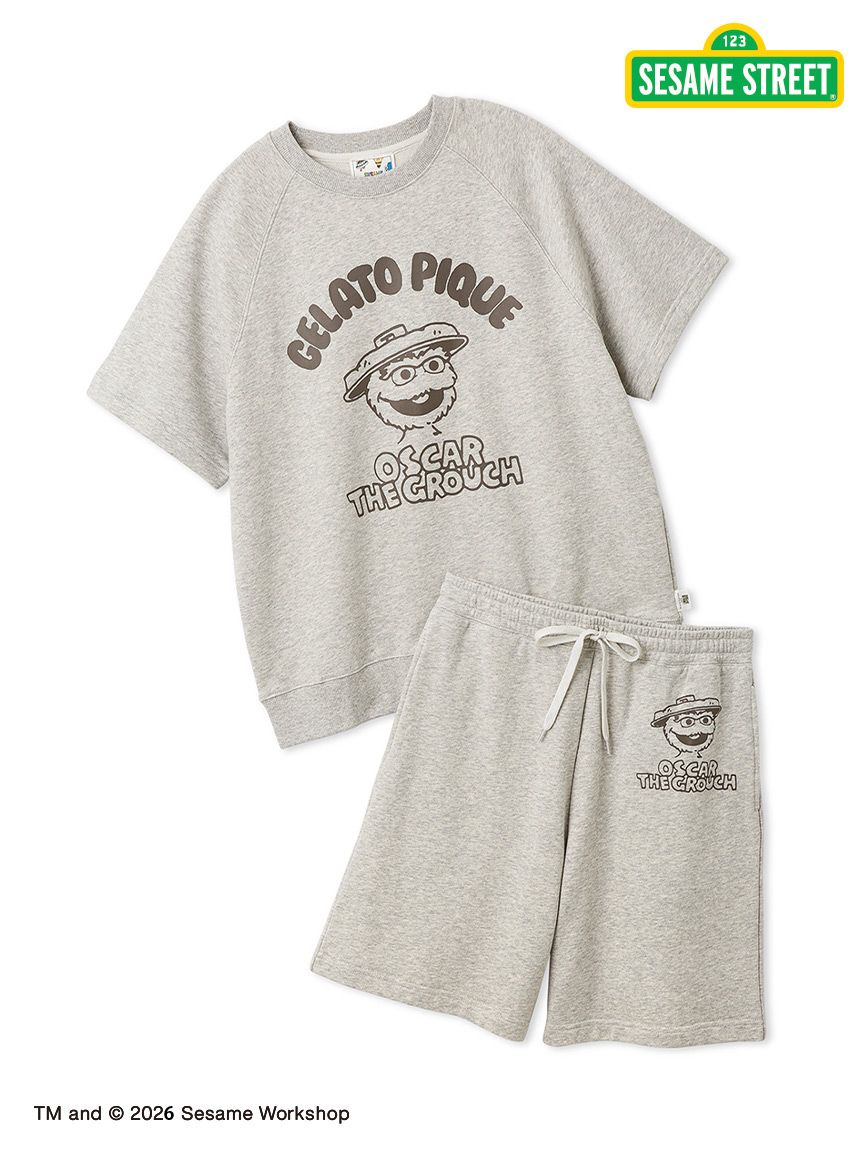 ジェラートピケ　可愛い♡シュナウザー柄Tシャツとハーフパンツの上下セット限定品 gelato pique（ジェラートピケ）【CAT&DOG】【販路限定商品
