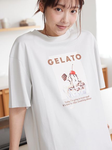 UNISEX】 【接触冷感】HIGH CALORIEワンポイントTシャツ(トップス