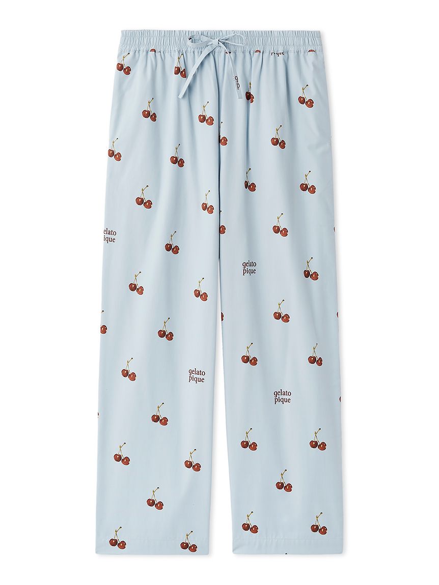 UNISEX】チェリー柄ロングパンツ(ボトムス)｜ルームウェア・パジャマ