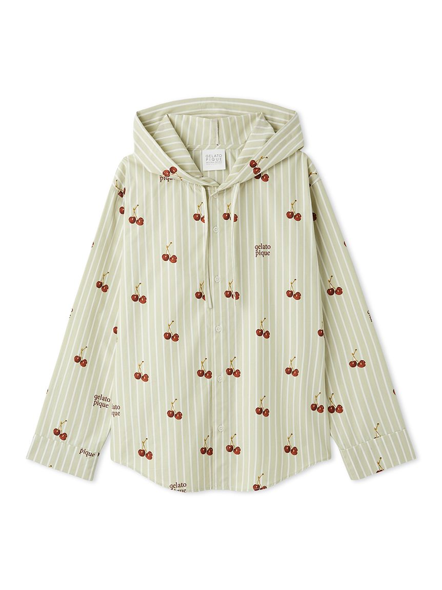 gelato pique Cherry Collection パジャマ UNISEX】チェリー柄シャツパーカ(トップス)｜ルームウェア