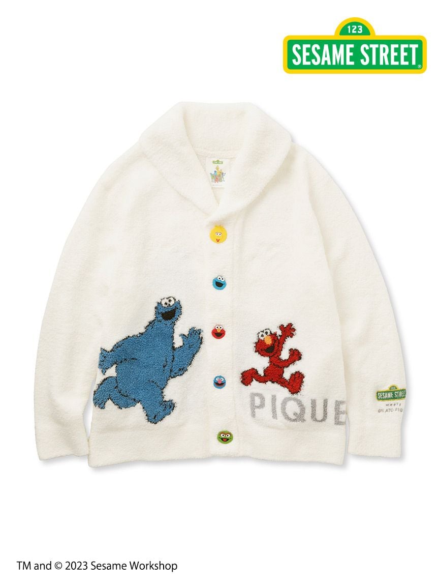 SESAME STREET】【UNISEX】ジャガードショールカーディガン(トップス 