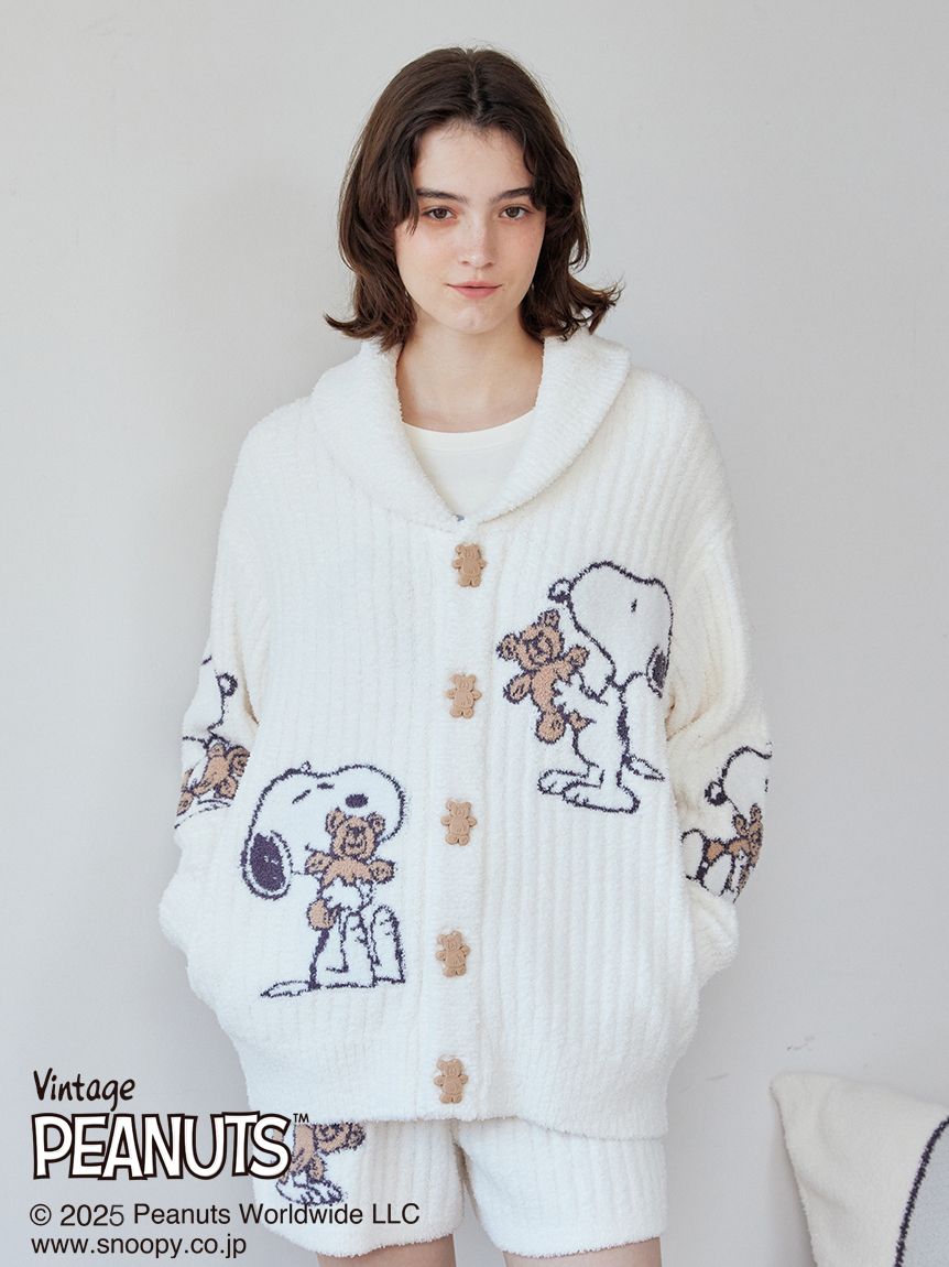 PEANUTS】【ONLINE限定カラーあり】【UNISEX】SNOOPY×BEAR ジャガード ショールカーディガン(トップス)｜ルームウェア・パジャマ通販のgelatopique（ジェラートピケ）公式サイト