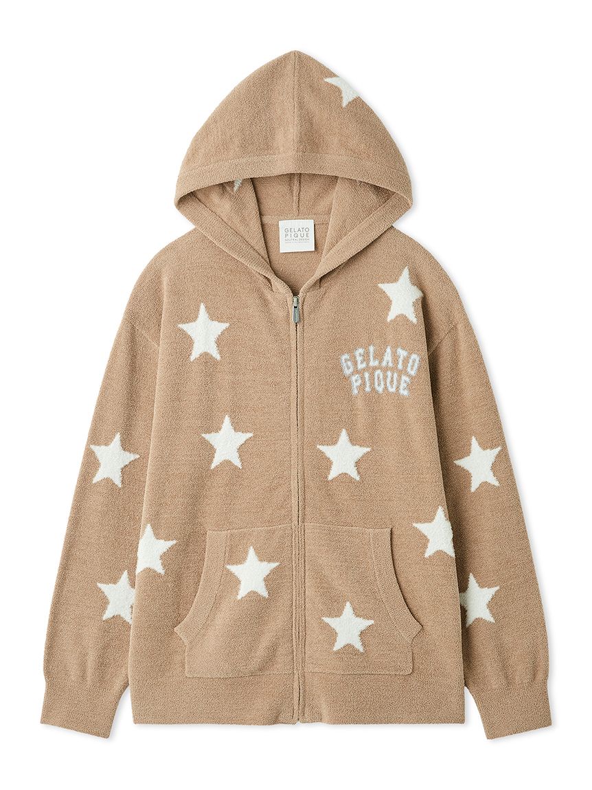UNISEX】エアリーモコカレッジスタージャガードパーカ(トップス
