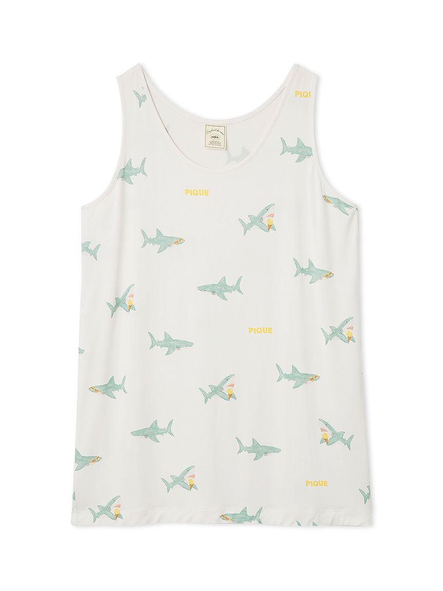 接触冷感】SHARK柄タンクワンピース(ワンピース)｜ルームウェア