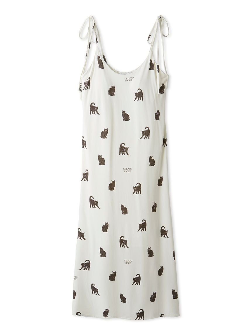 gelato pique CAT柄キャミワンピース HALLOWEEN】CAT総柄キャミワンピース｜gelato pique ジェラート ピケ