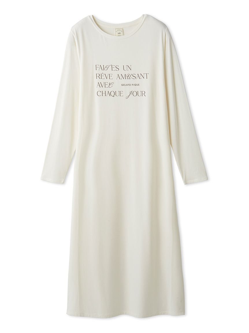 フェミニンレーヨンロゴワンピース(ワンピース)｜ルームウェア