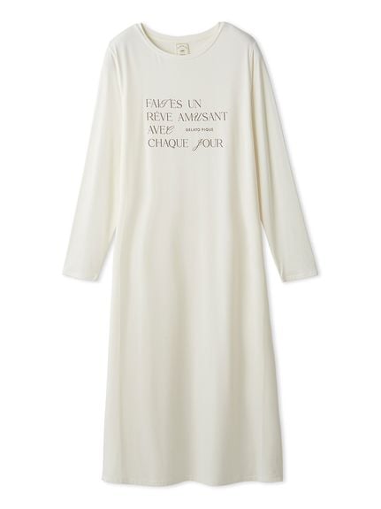 フェミニンレーヨンロゴワンピース(ワンピース)｜ルームウェア