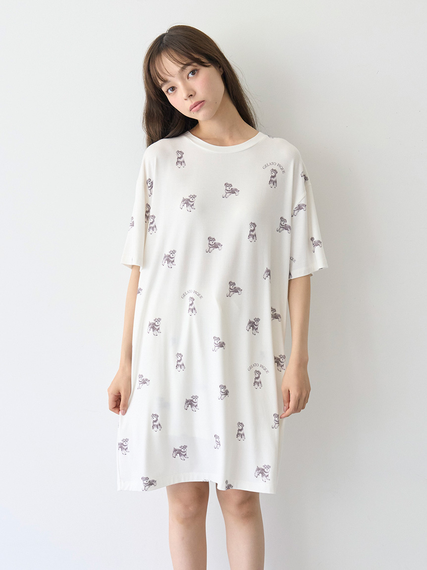MASH SUMMER WEEK限定】シュナウザー柄ワンピース(ワンピース