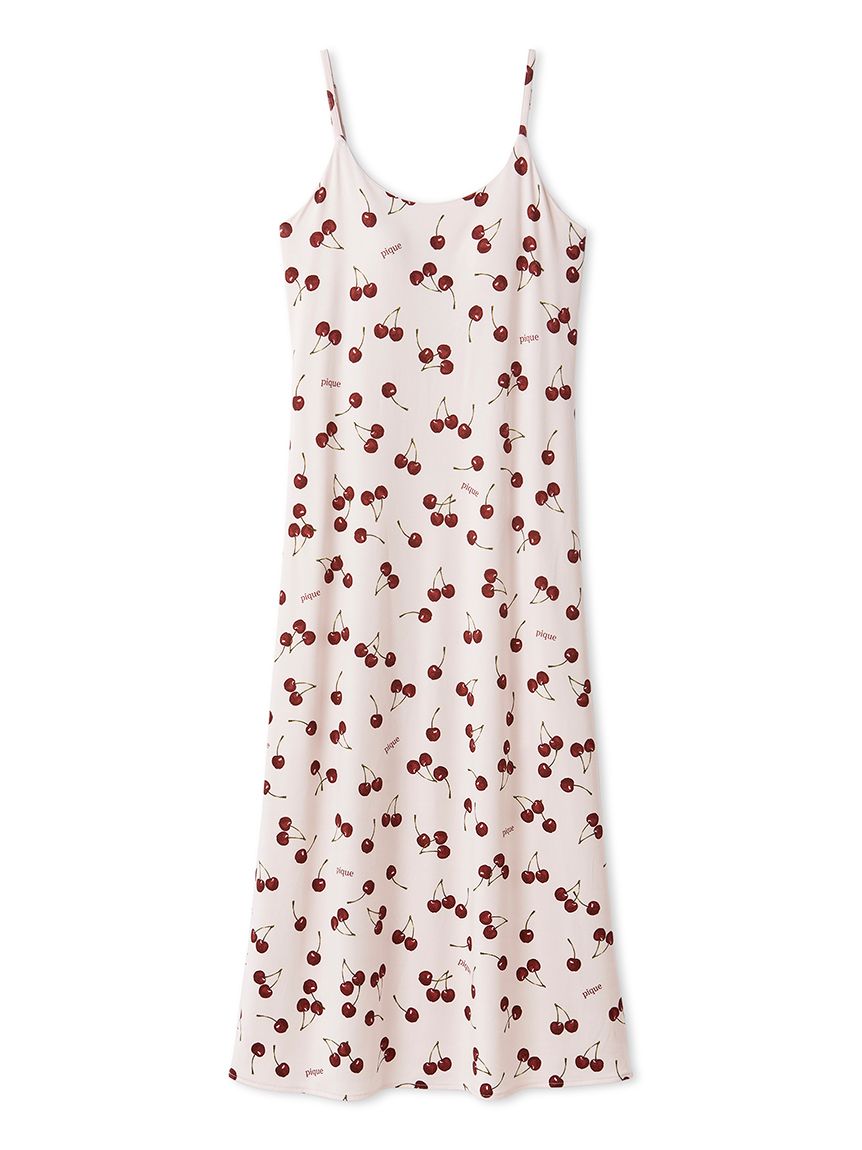 チェリー柄カップインキャミワンピース(ワンピース)｜ルームウェア