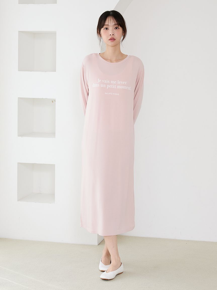 GELATO PIQUE ルームウェア Fサイズ ブラウン　ワンピースタイプ ジェラートピケ シュタイフ 限定コラボ 【Steiff】パウダージャガード