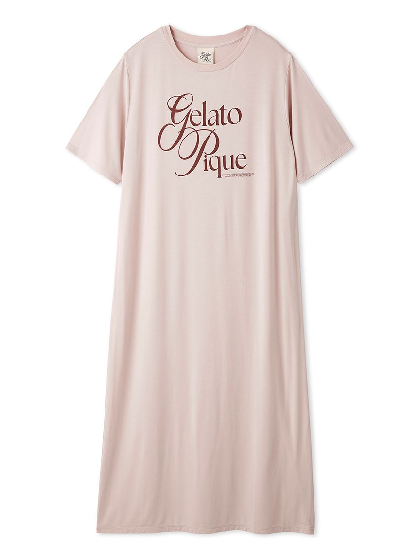 新品未使用　タグ付き　GELATO　PIQUE　ジェラピケ　ルームウェア 母の日】【IFMC.】レーヨンロゴワンピース(ワンピース)｜ルームウェア