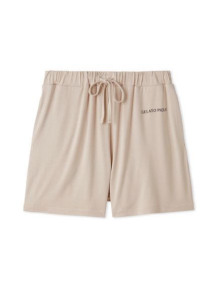 レーヨンロゴショートパンツ(BEG-F)