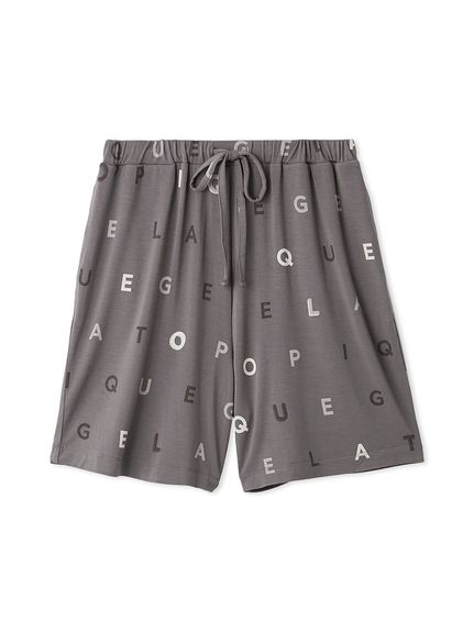 接触冷感】レーヨンロゴ柄ショートパンツ(ショートパンツ