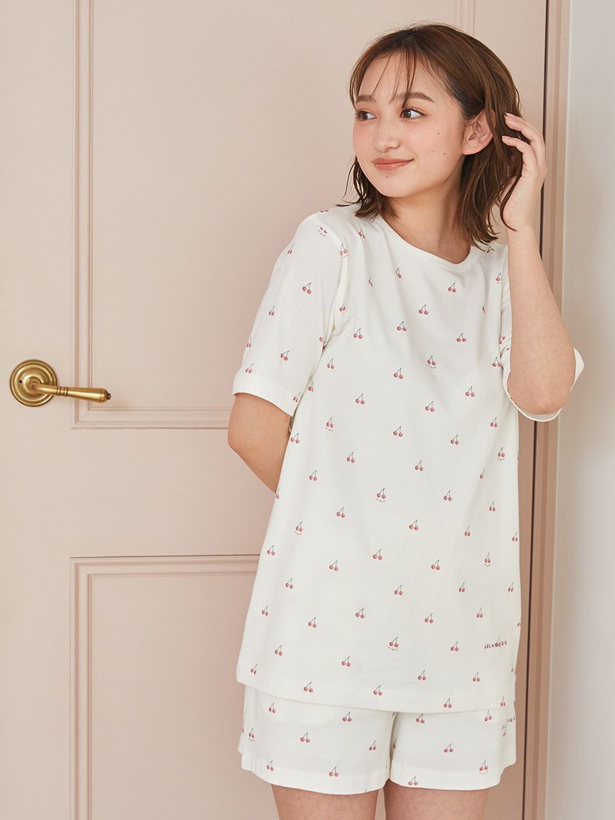 チェリー柄ショートパンツ(ショートパンツ)｜ルームウェア