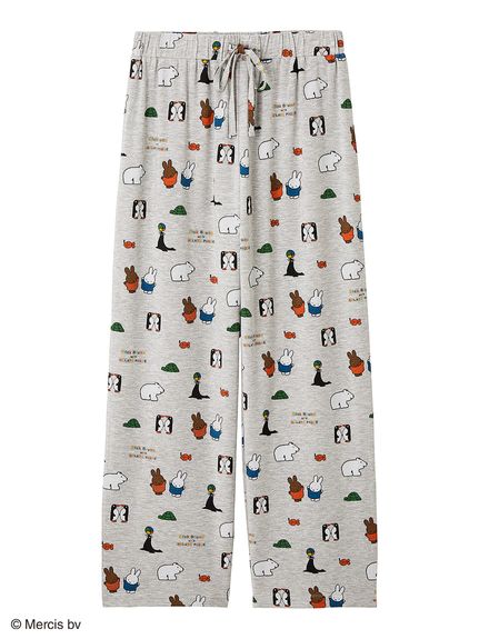 ジェラートピケ Dick Bruna 総柄ネルロングパンツ ミッフィー