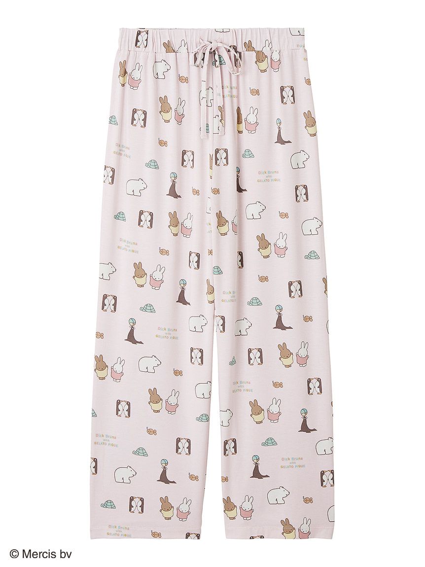 ジェラートピケ　Dick Bruna 総柄ネルロングパンツ　ミッフィー　ボリス ジェラートピケ Dick Bruna 総柄ネルロングパンツ ミッフィー