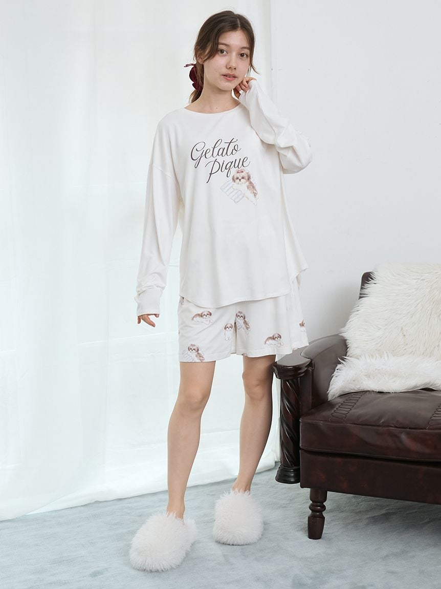 シーズー柄ショートパンツ(ショートパンツ)｜ルームウェア