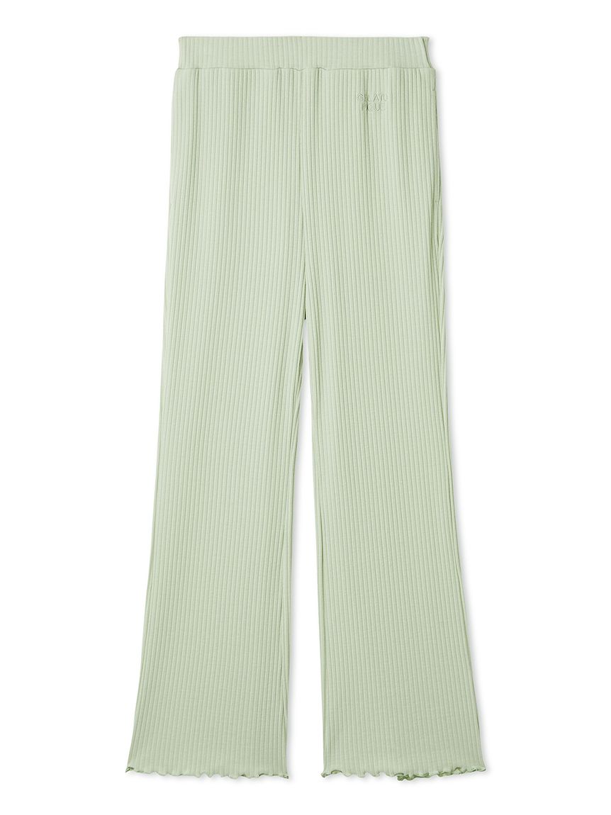 リブロングパンツ(ロングパンツ)｜ルームウェア・パジャマ通販の