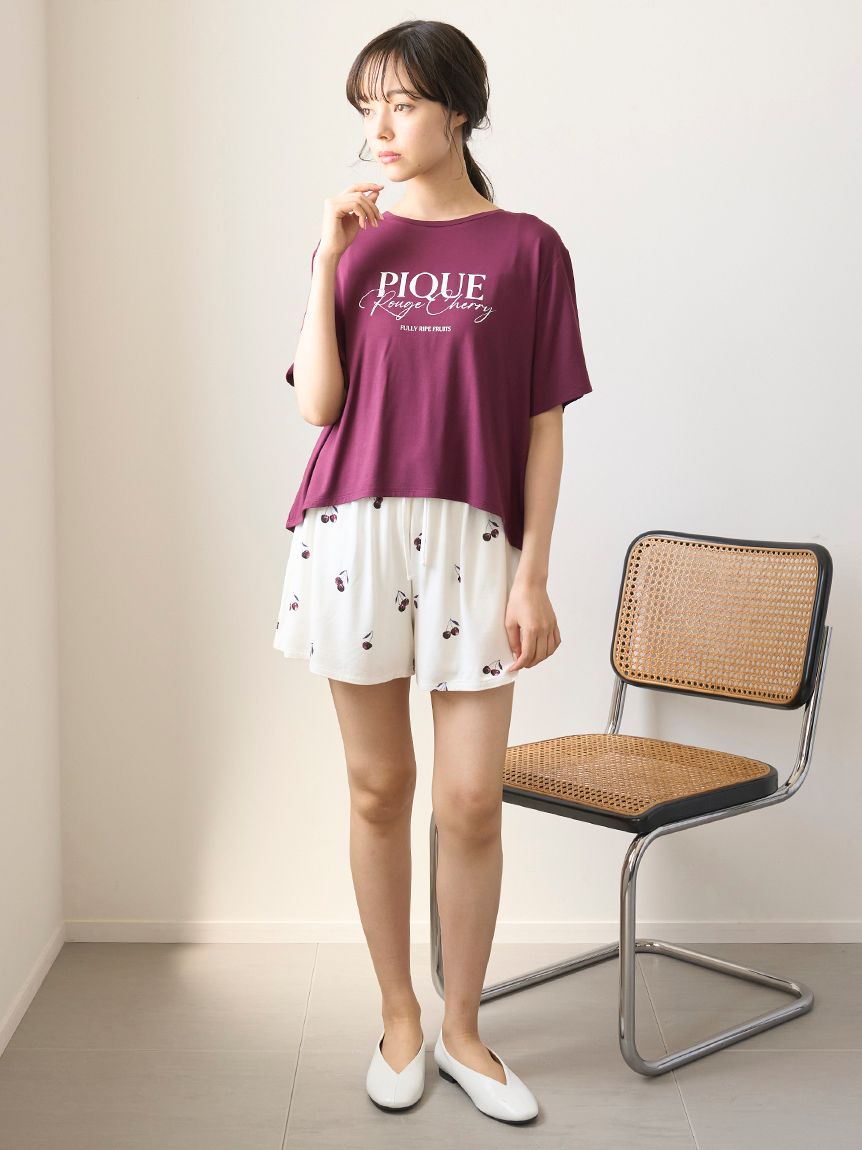注目ブランド 接触冷感】チェリー柄ショートパンツ(ショートパンツ)｜ルーム ルームウェア・パジャマ