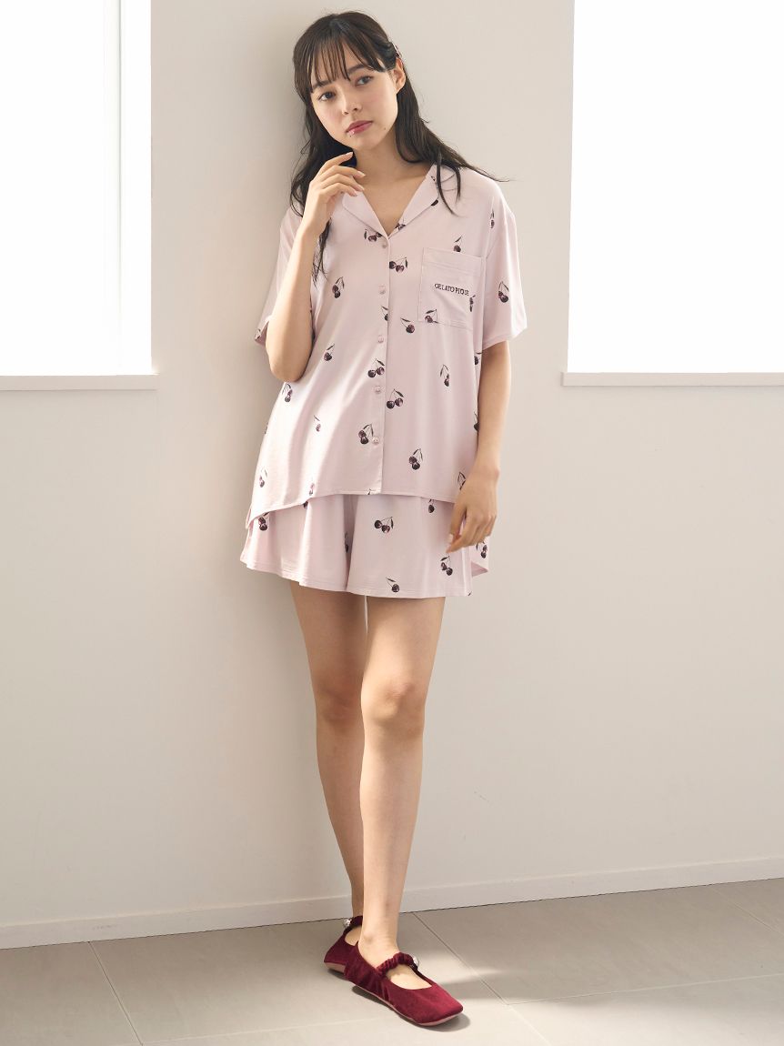 ONLINE限定】ルージュチェリーレーヨンロゴTシャツ＆ショート