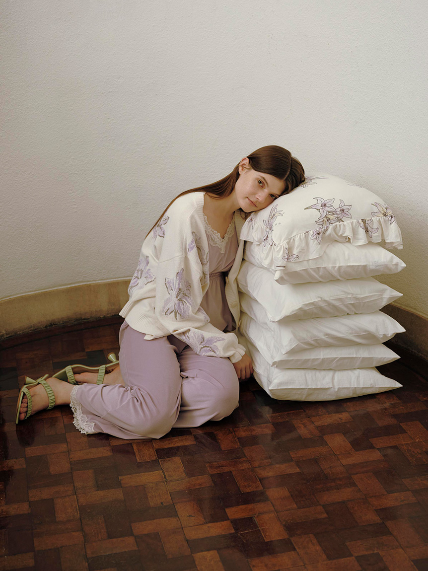 【新品】ジェラートピケMUCHAリリージャガードカーディガン&ショートパンツ MUCHA】リリージャガードカーディガン(カーディガン・ガウン)｜ルーム