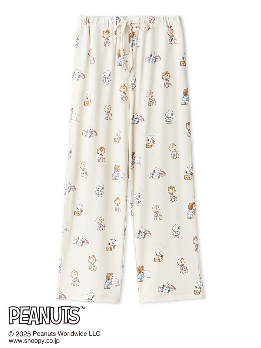 ジェラートピケ　PEANUTS SNOOPY柄ロングパンツ　スヌーピー　ズボン ジェラートピケ PEANUTS SNOOPY柄ロングパンツ スヌーピー