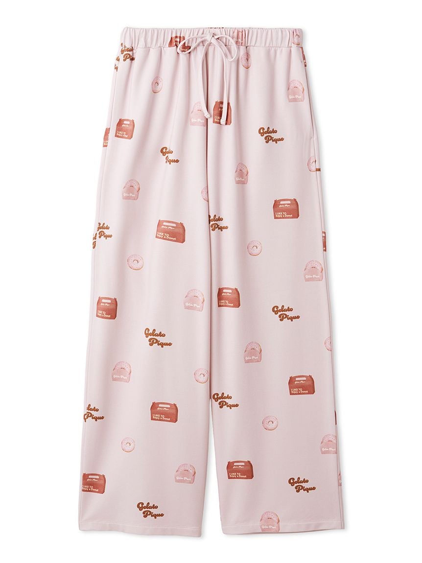 ドーナツ柄ロングパンツ(ロングパンツ)｜ルームウェア・パジャマ通販の